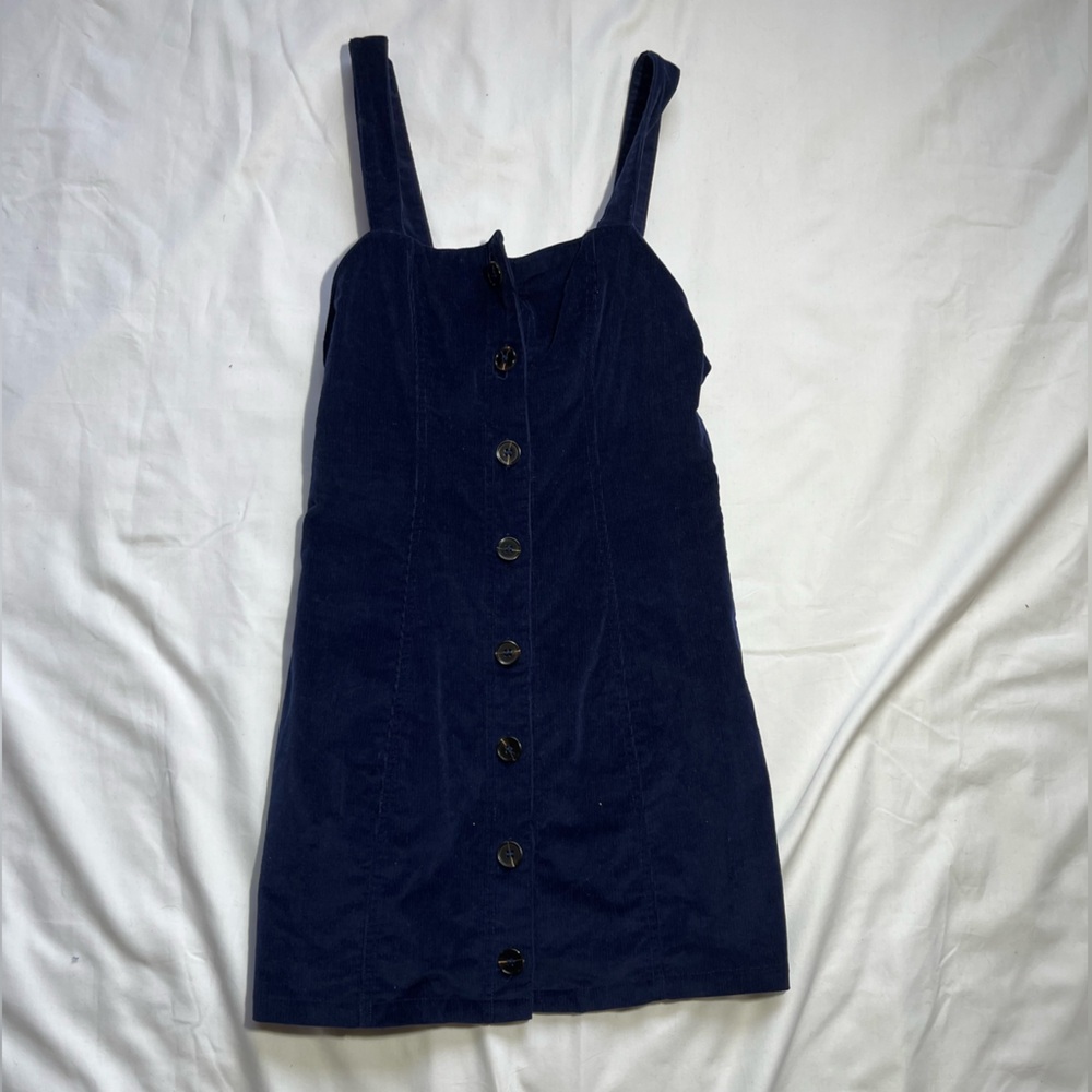 Forever 21 Blue Sleeveless Square Neck Sundress